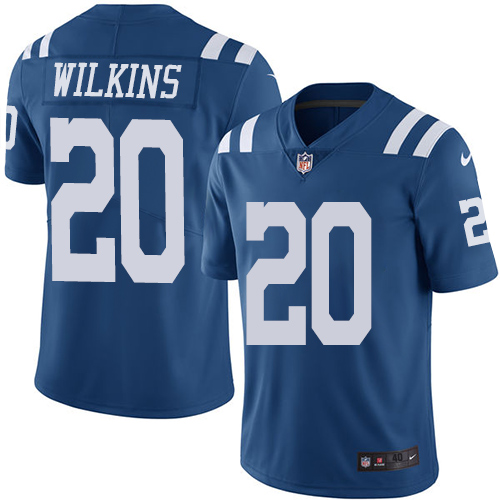 Indianapolis Colts #20 Limited Jordan Wilkins Royal Blue Nike NFL Men Rush Vapor Untouchable Jersey